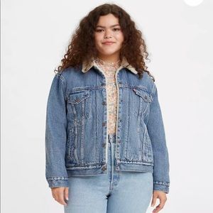 Levi’s faux fur trucker denim jacket